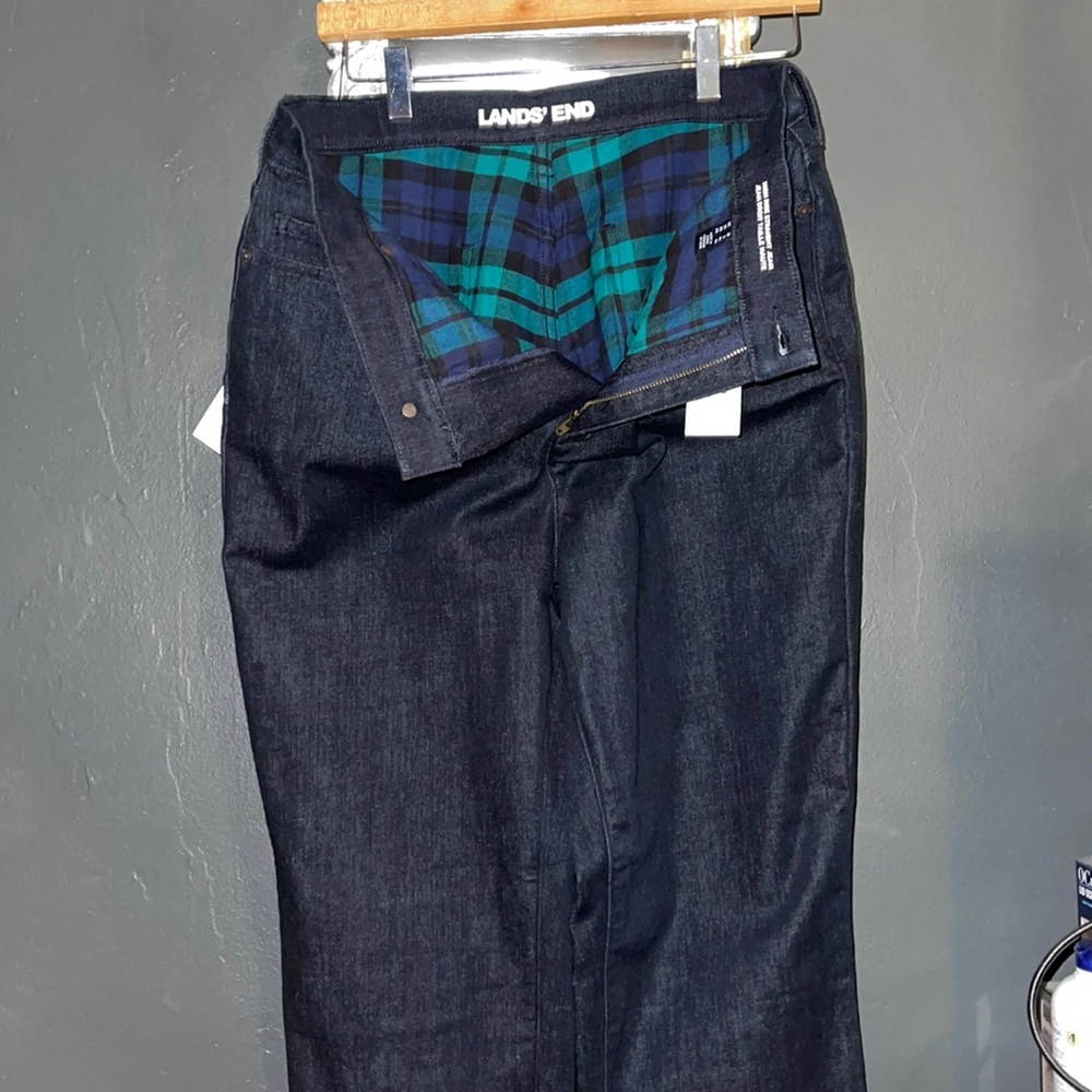 NWT Lands’ End sz 14 flannel lined jeans